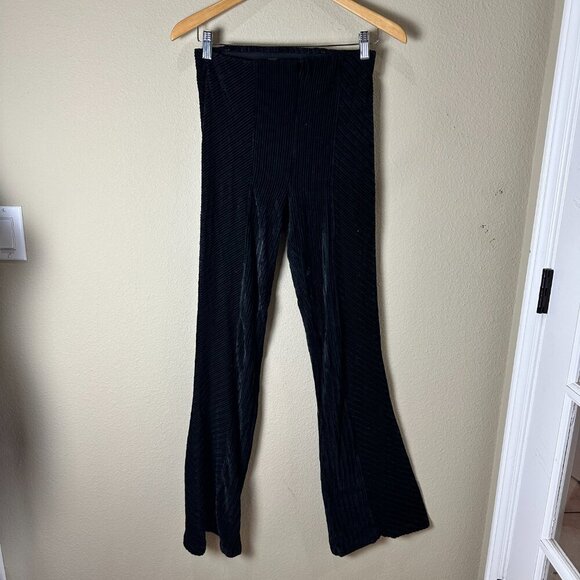 FREE PEOPLE Velour Corduroy Pull On Flare Pants Size Small - Picture 3 of 12
